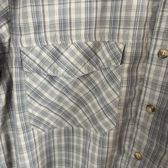 Tall Woods Brown Plaid Short Sleeve Button Shirt Men’s Size XL - Picture 3 of 5